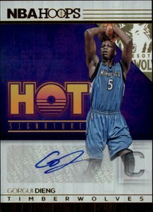2016-17 Hoops Hot Signatures Timberwolves Basketball Card #31 Gorgui Dieng Auto