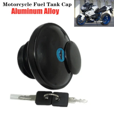 35MM Universal Modified Motorcycle Dirt Bike Fuel Gas Tank Cap Cover w/Lock Set - Image 1 of 4