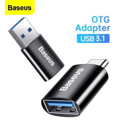 Baseus USB C 3.1 10Gbps OTG Adapter Male to Female Type C Converter - Image 1 of 4