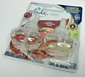NEW ~ Glade Apple Cinnamon Plug-Ins Refill Bulbs Twin Pack Home Fragrance Oil - Picture 1 of 5