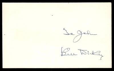 Bill Dickey Baseball Signed Auto Autograph Index Card No COA *d5 - Image 1 of 2