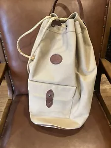 VTG Ralph Lauren Sling Bucket Bag Canvas 16" With Strap and Handle Front Pocket - Picture 1 of 5
