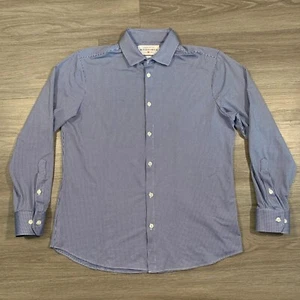 Mizzen + Main Spinnaker Shirt Mens XL Blue White Plaid Performance Button Up - Picture 1 of 10