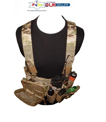 Metal Detecting Detector Accessory Tough Camouflage Multi-Pocket Chest Rig NEW. - Image 1 of 4