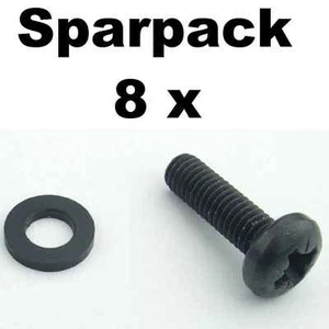 8x Rackschraube M6 x 20 Kreuzschlitz + Unterlegscheibe flach Adam Hall 5416 5620 - Picture 1 of 3