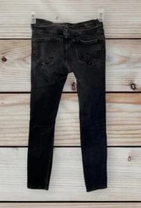 Zara Größe 6 Damenjeans anthrazit schwarz Denim mittlerer Bund gerades Bein - Bild 1 von 5