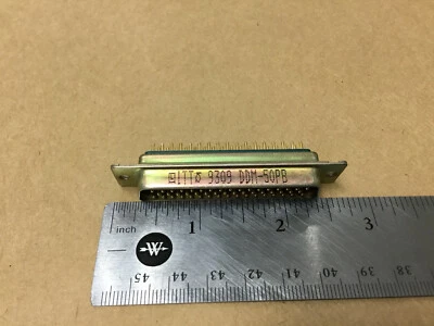 (1 PC)  CANNON  DDM-50PB  D-SUB CONNECTOR, PLUG, 50POS   NSN# 5935-00-457-7952 - Image 1 of 4