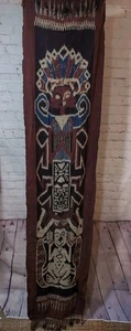 Vintage Traditional Handwoven Indonesian Sumba Ikat Textile 15.5 X 72 inches - Picture 1 of 12
