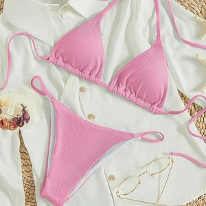 Sporty and Stylish Lace Up Bikini Swimsuit for Women Great for Water Sports - Picture 1 of 16