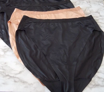 Paquete de 3 bragas Wacoal 871397# brillo interior corte alto talla XL de EE. UU. Foto 1 de 4