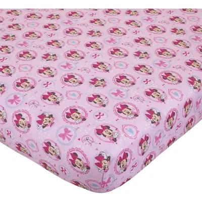 Disney Minnie Mouse Lazos son la Mejor Sábana para Cuna Bebé, 28" X 52" Rosa Niñas Foto 1 de 2
