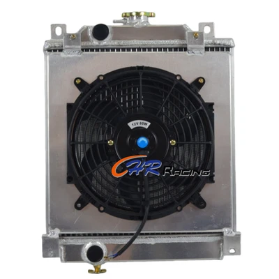 Radiador de aluminio #1116 + cubierta + ventilador para Chevy Metro 1992/1989-1992 Sprint 1,0 L MT Foto 1 de 4