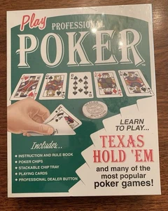 SEALED Play Professional Poker "Learn to Play Texas Hold 'Em" 2004 JAX - Picture 1 of 2