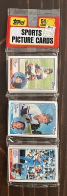 1983 TOPPS BASEBALL UNOPENED CELLO RACK PACK  HEADER! GWYNN RC?? - Imagem 1 de 2