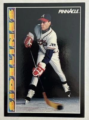 Pinnacle Sidelines 1992 Tom Glavine #594 Atlanta Braves Salón de la fama F1 Foto 1 de 2