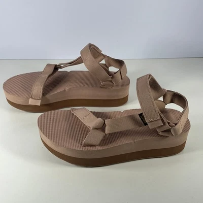 Sandalia Universal Forma Plana Teva Para Mujer Talla 8 Rosa Correa para el Tobillo Cordones Informal Foto 1 de 4