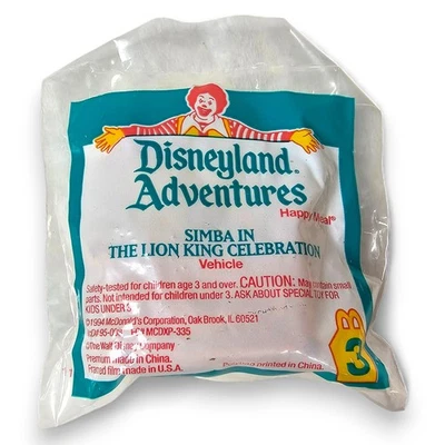 McDonalds Disney Disneyland Adventures Simba Lion King Toy #3 Vintage 1994 NEW - Image 1 of 4