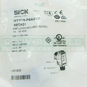 1 PZ Nuovo per HTB18-P4A2BB 1073431 Sensori Fotoelettrici Malati Ricambio - Foto 1 di 1
