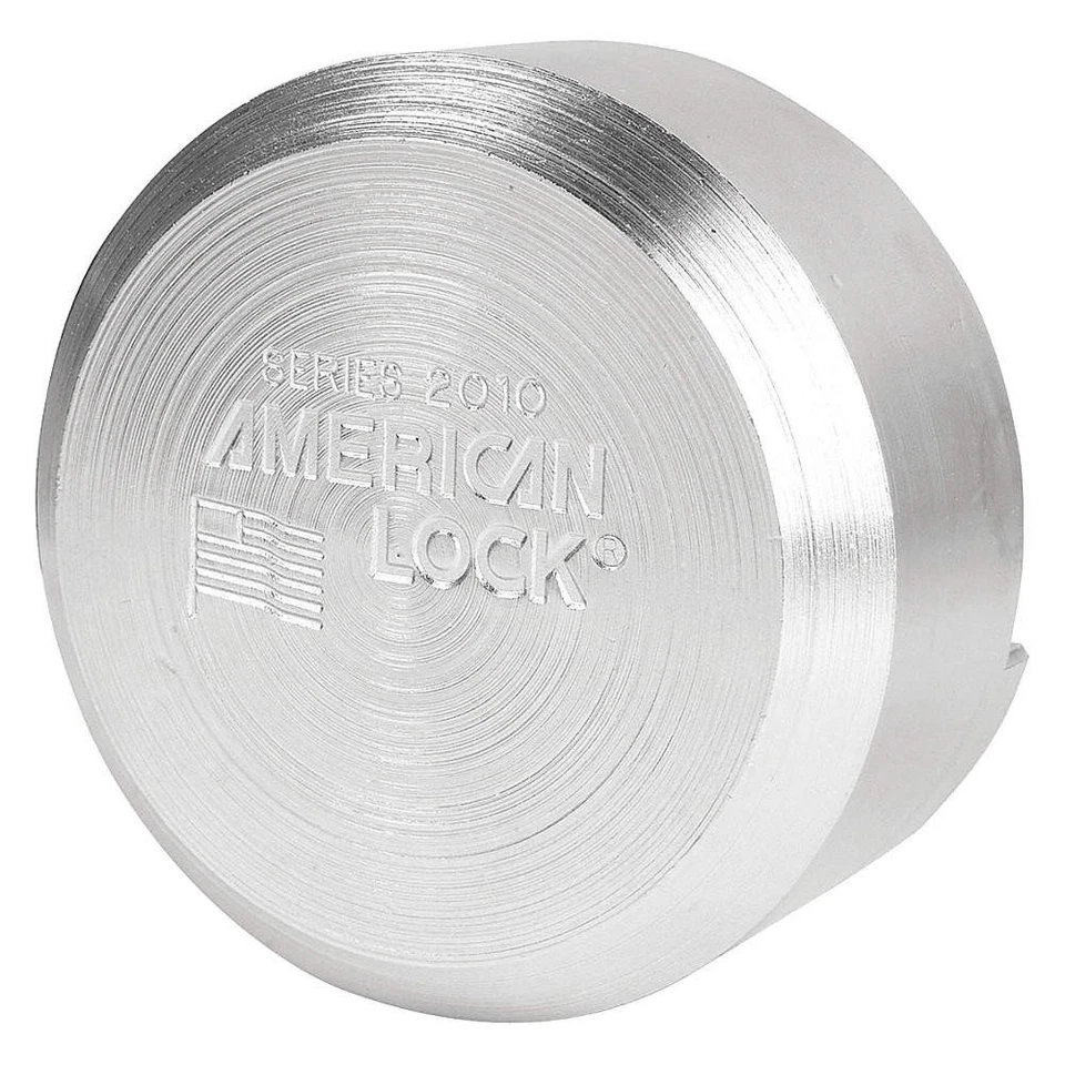 AMERICAN LOCK A2010KA Keyed Padlock,1 23/32 in,Round,Silver 48RG88 - Image 1 of 1