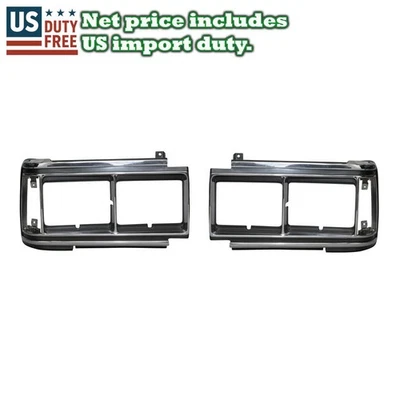 Par de estuches de luces con bisel de puerta de faros para Toyota Land Cruiser J60 BJ60 FJ62 HJ60 Foto 1 de 4