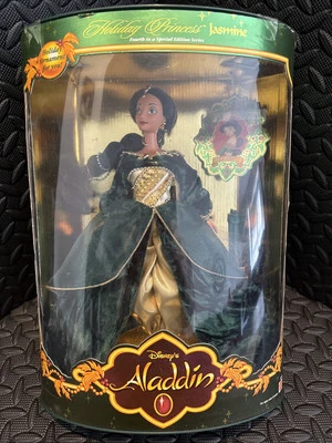 Muñeca Barbie Disney Aladdin Holiday Princess Jasmine 1999 Mattel #22092 nueva Foto 1 de 4