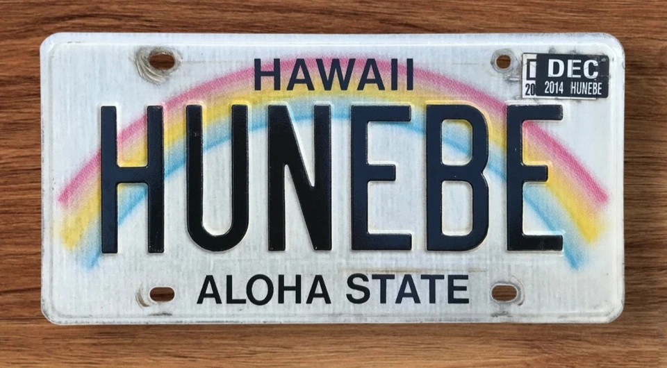 PLACA DE TOCADOR ARCO IRIS GRÁFICO HAWAIANO "HUNEBE" ABEJAS MELÍFERAS ABEJAS POLINIZADOR Foto 1 de 1