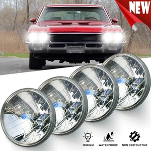 4PCS 5 3/4 5.75" Halogen Headlight HI/LO Beam for Buick Skylark 1961-1972 GS 455 - Foto 1 di 11