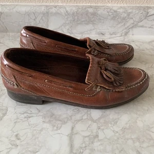 Cole Haan Halbschuhe Herren Größe 9,5 M Braun Leder Quaste Slipper Country - Bild 1 von 13