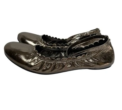 Zapatos Marc By MARC JACOBS Smog Cuero Vieira Metálico Correa al Tobillo - EE. UU. 7 Foto 1 de 4