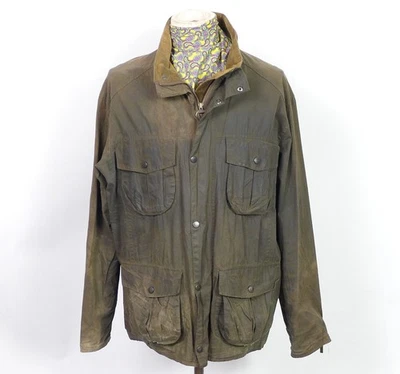 Jaqueta utilitária encerada vintage Barbour A92 peso mosca tamanho XL # 366 - Imagem 1 de 4