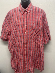 Cutter & Buck Men's sz 3XT Button Down Shirt Plaid Short Sleeve Collared Shirt - Picture 1 of 4