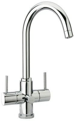 3-Way Drinking Water Filter Kitchen Sink Mixer Tap in Chrome Including Filter - Image 1 of 2