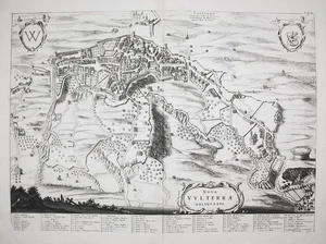 Volterra Toscana Toskana Italia Italy incisione engraving map Blaeu Mortier 1724 - Bild 1 von 1