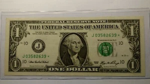 Star note 2006 $1.00 DOLLAR BILL ( Kansas City ) CIRCULATED  - Picture 1 of 2