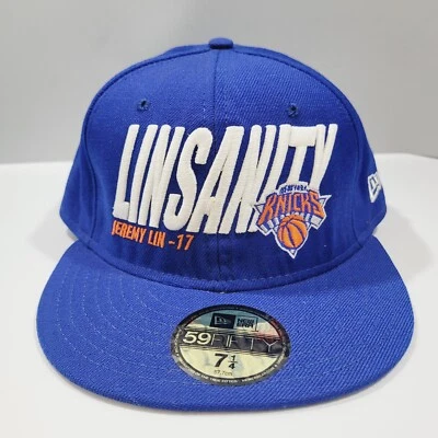 Gorra ajustada New York Knicks para hombre 7 1/4 azul Jeremy Lin #17 Linsanity NBA Foto 1 de 4
