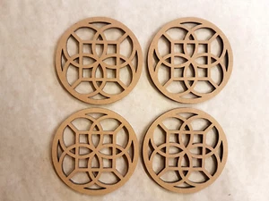 4er SET UNTERSETZER - "GEOMETRISCH" - 100 MM x 4 MM - DESIGN 40 - Bild 1 von 2