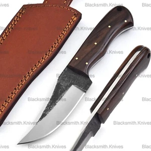 Full Tang Skinning Knife with Leather Sheath Fixed Blade Hunting EDC Knives Gift - Picture 1 of 5