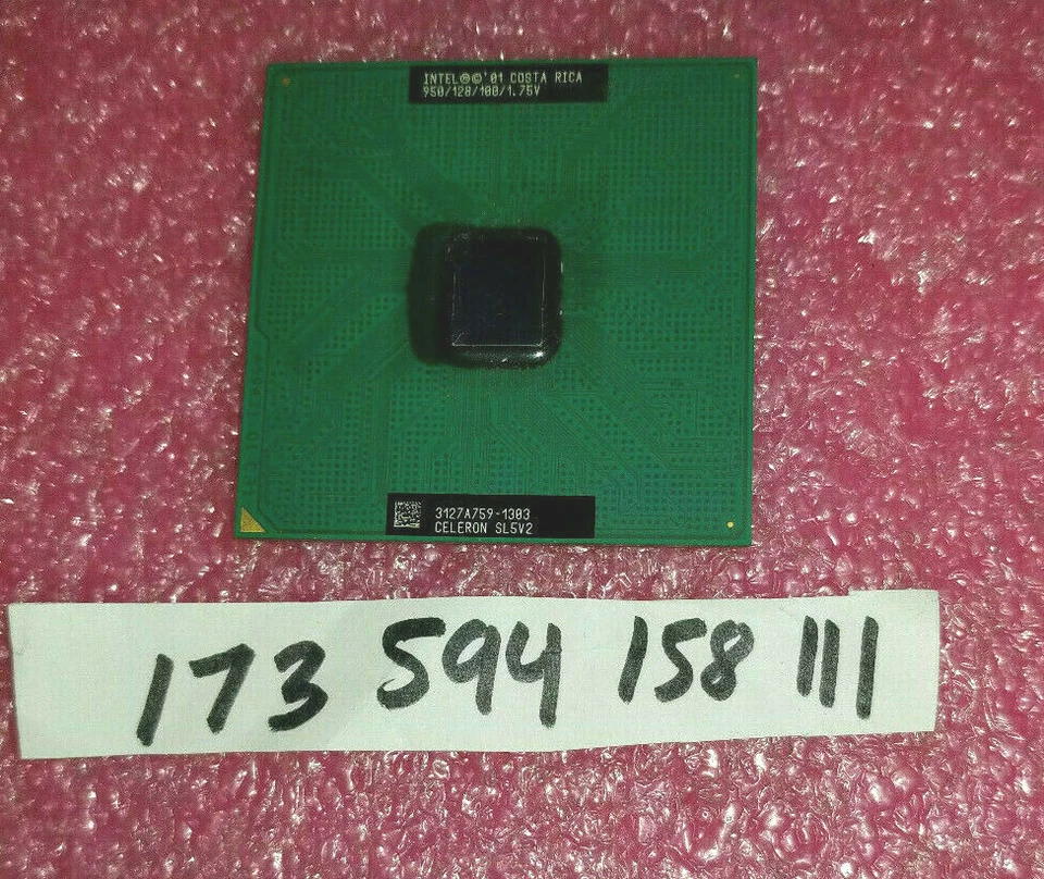 Intel Celeron SL5V2 950MHz/128KB/100MHz FSB Socket/Socket 370 PC-CPU Processor - Image 1 of 1