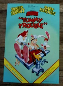 Póster promocional Roger Rabbit Tummy Troubles 1989 bebé Herman Jessica Disney en muy buen estado - Imagen 1 de 1