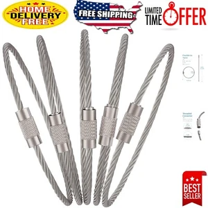 Connectable Heavy Duty 6-Inch Stainless Steel Cables - Ultimate Key Holder Set - Picture 1 of 9