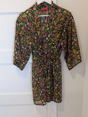 Josie Natori Floral Sheer Robe ASO Blair Waldorf Gossip Girl EUC Sz S  - Image 1 of 4