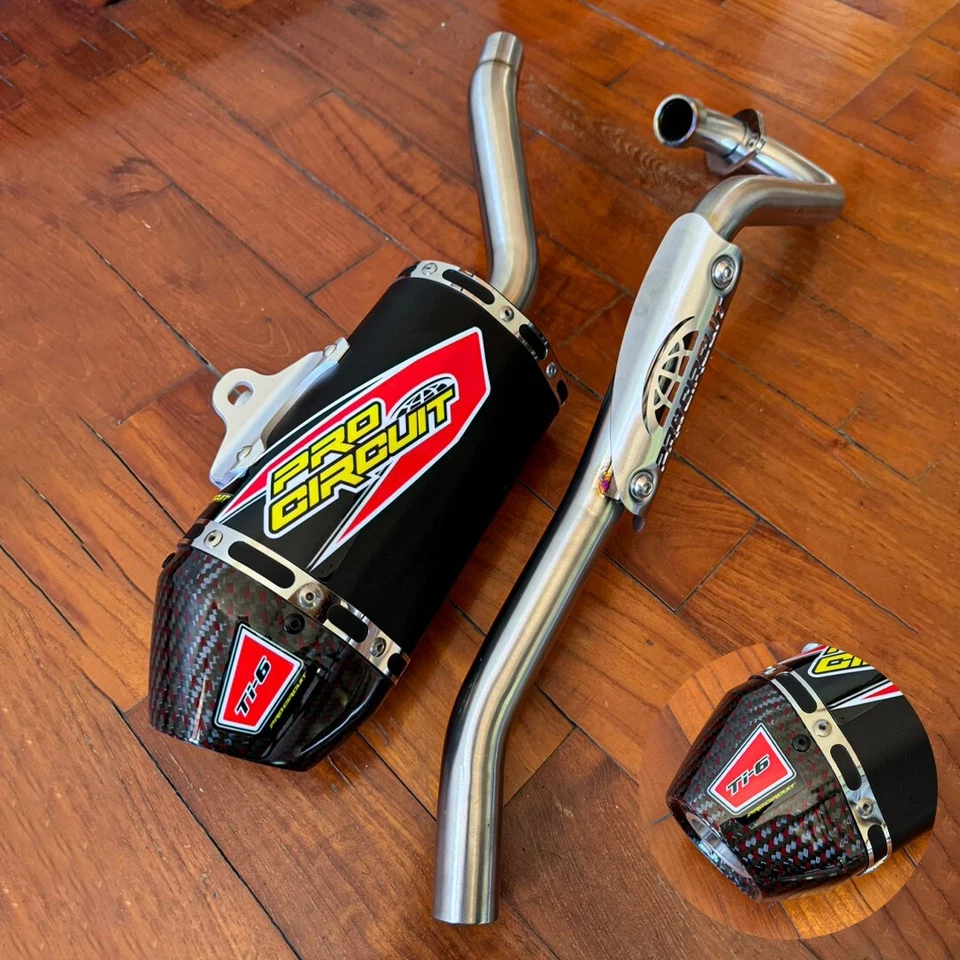 EXHAUST PIPE MUFFLER HIGH MOUNT FULL SYSTEM CARBON FOR HONDA CRF 110 CRF 110F - Imagem 1 de 4