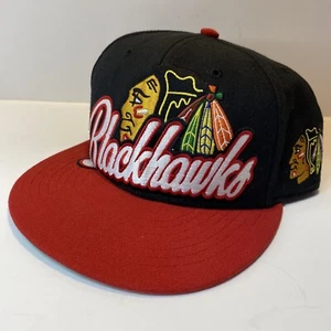 Chicago Blackhawks Spellout New Era Slam Dunk MVP Snapback Spellout Hat - Picture 1 of 8