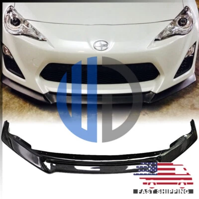适用于 2013 2014 2015 2016 Scion FR-S ZN6 FT86 H 风格碳纤维前唇 — 第 1/4 张图片