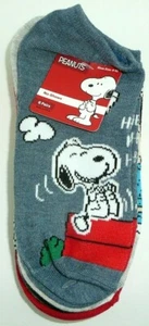 Peanuts Snoopy 6 Pairs Ankle Socks Women's No-Show Pack Woodstock Charlie Sally - Picture 1 of 7