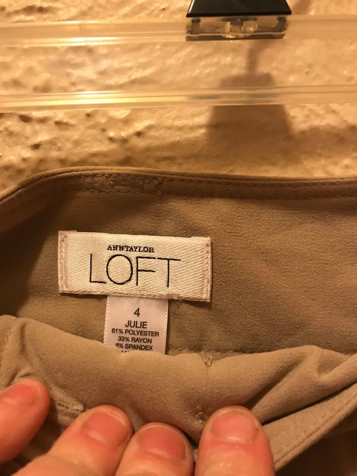 ANN TAYLOR LOFT Tan capri long Shorts Cuffs Size  - Изображение 1 из 3