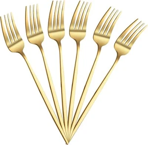 YSAMAX 6-teiliges Gabeln Set für Zuhause, Edelstahl strapazierfähig Abendessen Gabel Set - Bild 1 von 8