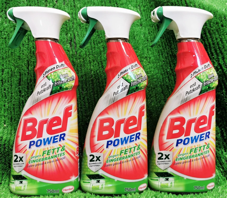 (7€/l) 4x Bref Power gegen FETT & EINGEBRANNTES 750ml Sprühflasche Versand0€! - Bild 1 von 1