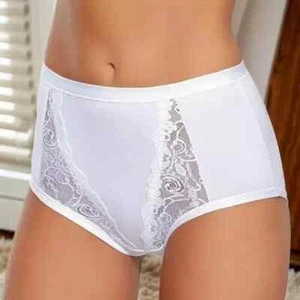 Braguita de mujer JADEA 2 cintura alta encaje blanco M-3XL 38-46 - Imagen 1 de 1
