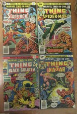 4x Marvel Two-In-One Comics, The Thing, No 16, 17, 18, 24 Bronze Era UK